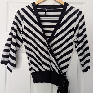 Striped Black and White Women's Sweater